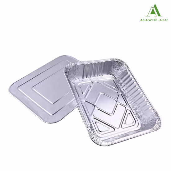 récipient jetable de gâteau de cuisson d'ustensiles de cuisine de papier d'aluminium de 525*328*76mm